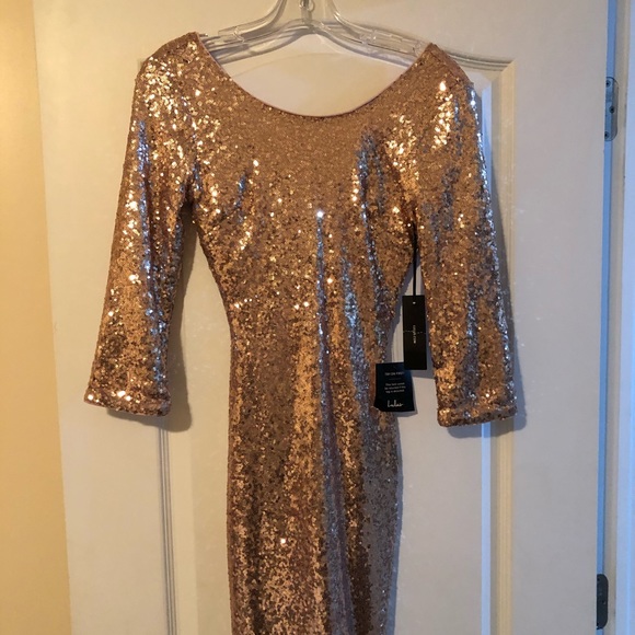 Lulus’ gold sequin dress - Picture 4 of 4